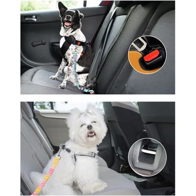 Lot 3 laisses voiture chien nylon durables ceinture sécurité animaux