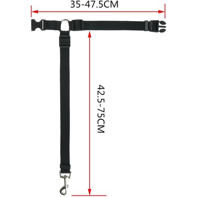 Ceinture sécurité chien réglable 35 47 5 cm nylon boucle rotative 360°