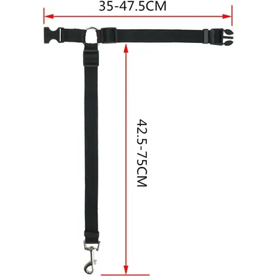 Verstellbarer Hundesicherheitsgurt 35–47,5 cm, Nylon, 360°-Drehschnalle Verstellbarer Hundesicherheitsgurt 35–47,5 cm, Nylon, 360°-Drehschnalle