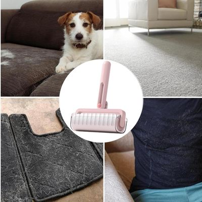 HausPets Brosse 4-en-1 anti-poils tige réglable