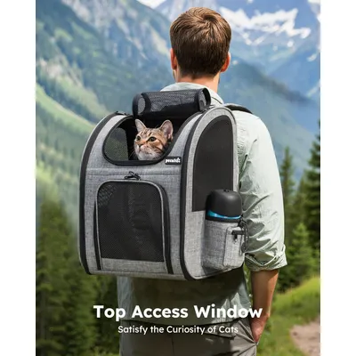 HausPets Atmungsaktiver Rucksack für Katzen und Kleine Hunde, Bequem HausPets Atmungsaktiver Rucksack für Katzen und Kleine Hunde, Bequem