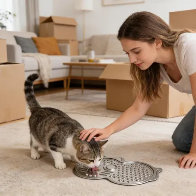 HausPets Leckmatte in niedlicher Katzenform