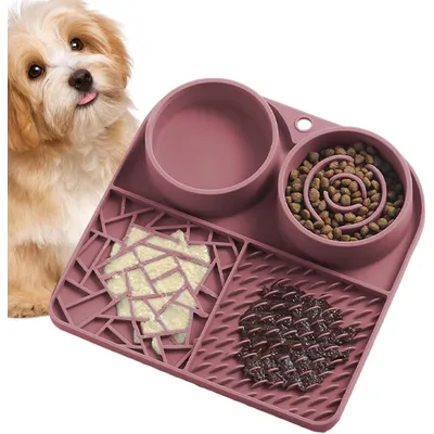 HausPets 2-in-1 Silikon-Leckmatte mit Saugnapf