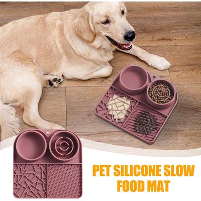 HausPets 2-in-1 Silikon-Leckmatte mit Saugnapf