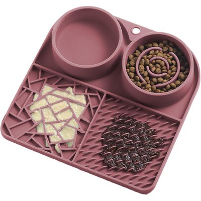 HausPets 2-in-1 Silikon-Leckmatte mit Saugnapf