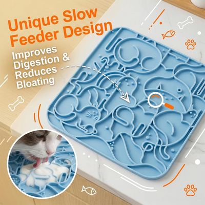 HausPets 2 tapis léchage mini silicone alimentaire