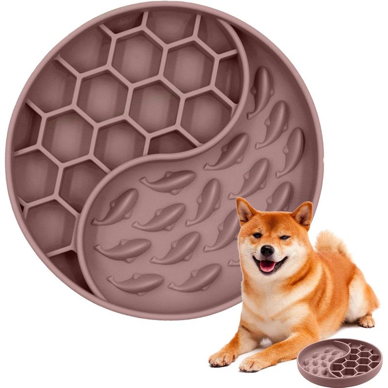 HausPets Silikon-Schüssel für langsames Füttern, Puzzle