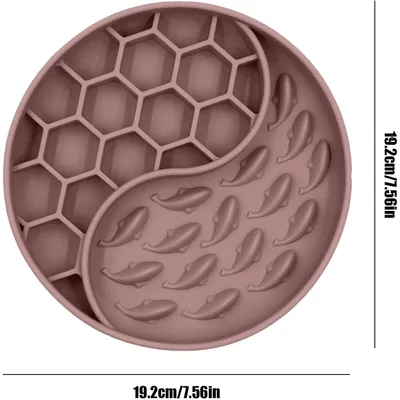 HausPets Silikon-Schüssel für langsames Füttern, Puzzle
