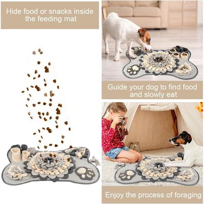 HausPets Tapis renifler os 63x43cm gris lavable