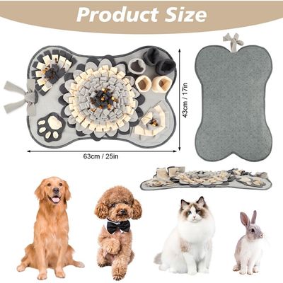 HausPets Tapis renifler os 63x43cm gris lavable