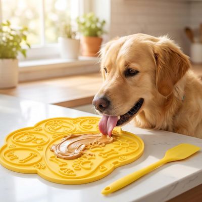 HausPets Tapis léchage patte silicone lavable