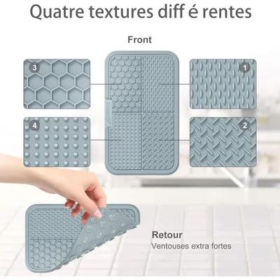 HausPets Lot de 2 Tapis de Léchage Silicone avec Ventouses pour Chien HausPets Lot de 2 Tapis de Léchage Silicone avec Ventouses pour Chien
