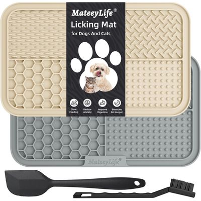HausPets Lot de 2 Tapis de Léchage Silicone avec Ventouses pour Chien