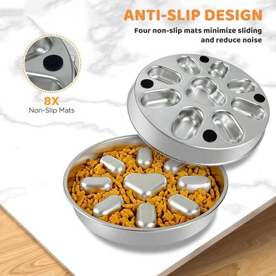 HausPets Gamelle gloutons + tapis inox 304