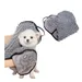 HausPets Serviette Bain Chien Chenille Poches Mains