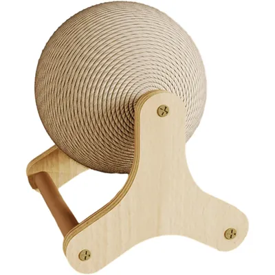 HausPets Griffoir en Sisal avec Base en Bois HausPets Griffoir en Sisal avec Base en Bois