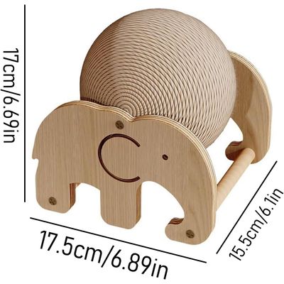 HausPets Griffoir en Sisal avec Base en Bois