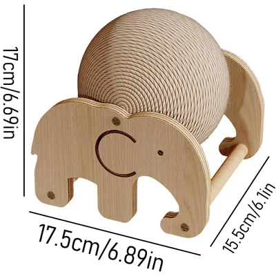 HausPets Griffoir en Sisal avec Base en Bois HausPets Griffoir en Sisal avec Base en Bois
