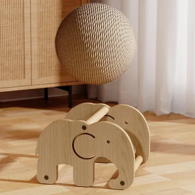 HausPets Griffoir en Sisal avec Base en Bois HausPets Griffoir en Sisal avec Base en Bois