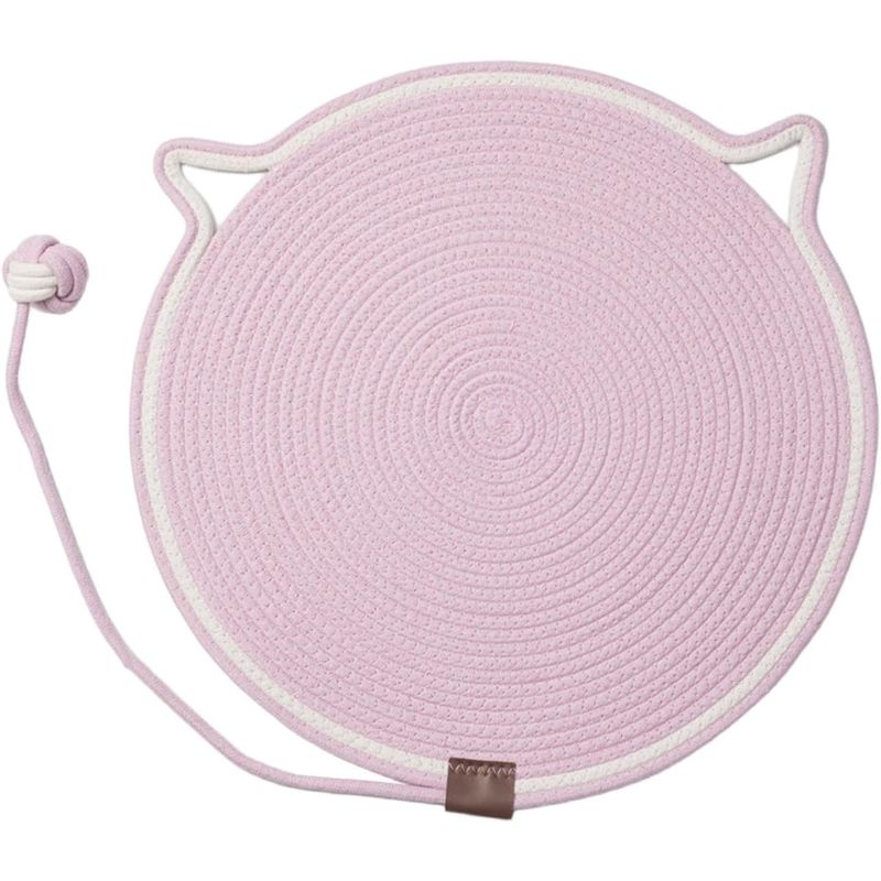 HausPets Rundes Kratzpad für Katzen mit Interaktivem Ball