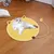 HausPets Kratzmatte für Katzen aus Baumwolle mit Ball, Gelb 50cm