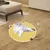 HausPets Kratzmatte für Katzen aus Baumwolle mit Ball, Gelb 50cm