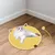 HausPets Kratzmatte für Katzen aus Baumwolle mit Ball, Gelb 50cm