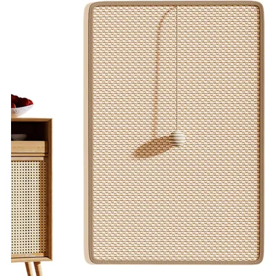 HausPets Kratzmatte aus Natursisal für Wand mit Hängespielzeug-Ball