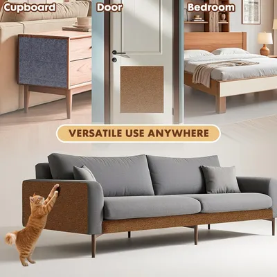 HausPets Selbstklebende Kratzmatte aus Filz für Katzen, DIY 40x200cm