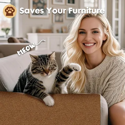 HausPets Selbstklebende Kratzmatte aus Filz für Katzen, DIY 40x200cm