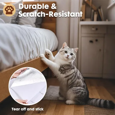 HausPets Selbstklebende Kratzmatte aus Filz für Katzen, DIY 40x200cm