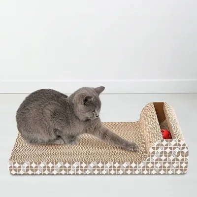 Intirilife planche gratter chat carton ondulé 45,5x24,5x10,5 cm Intirilife planche gratter chat carton ondulé 45,5x24,5x10,5 cm