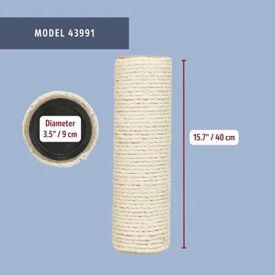 Tronc sisal remplacement arbre chat, M8, ø9x40cm, naturel Tronc sisal remplacement arbre chat, M8, ø9x40cm, naturel