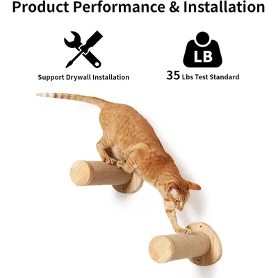 Meuble mural chat 30 cm, grattage jute, lot 2, moyen/grand Meuble mural chat 30 cm, grattage jute, lot 2, moyen/grand