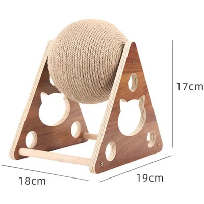Griffoir chat bois boule sisal, escalade, exercice Griffoir chat bois boule sisal, escalade, exercice