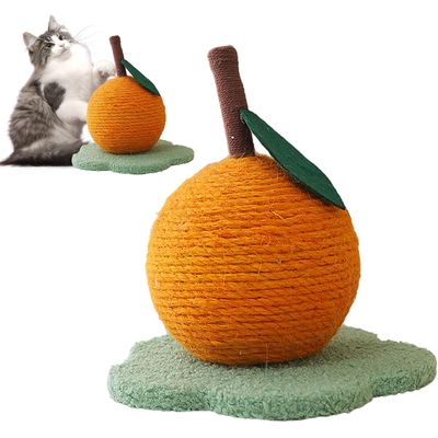 Griffoir sisal chat forme orange, anti-ennui, stimulation