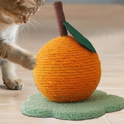 Griffoir sisal chat forme orange, anti-ennui, stimulation