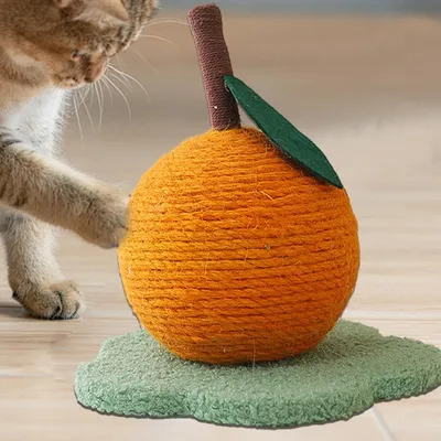 Griffoir sisal chat forme orange, anti-ennui, stimulation Griffoir sisal chat forme orange, anti-ennui, stimulation