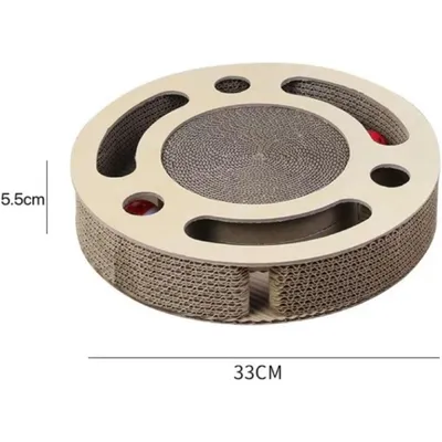 HausPets Grattoir pour Chat en Carton avec Piste de Balle HausPets Grattoir pour Chat en Carton avec Piste de Balle
