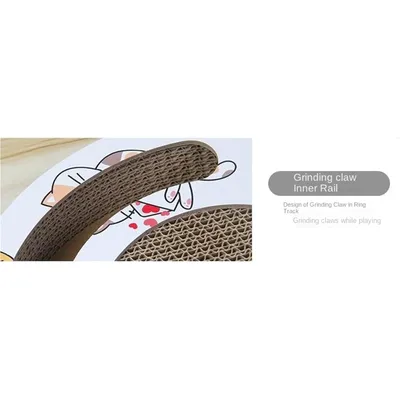 HausPets Grattoir pour Chat en Carton avec Piste de Balle HausPets Grattoir pour Chat en Carton avec Piste de Balle