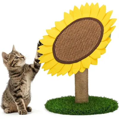 Griffoir tournesol 50 cm avec niche, jaune Griffoir tournesol 50 cm avec niche, jaune