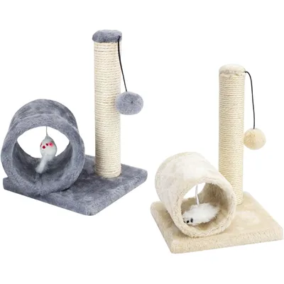 Petit chat escalade sisal, colonne amusante, griffoir, gris Petit chat escalade sisal, colonne amusante, griffoir, gris