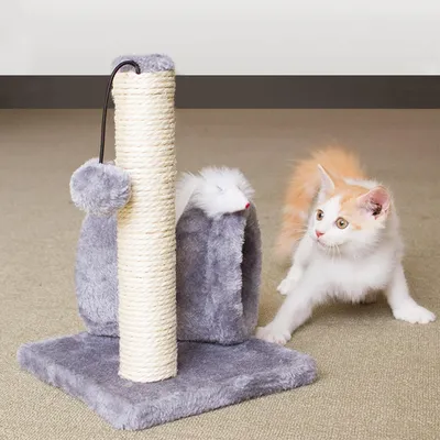 Petit chat escalade sisal, colonne amusante, griffoir, gris Petit chat escalade sisal, colonne amusante, griffoir, gris