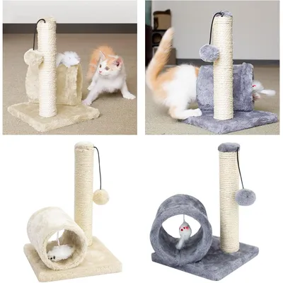 Petit chat escalade sisal, colonne amusante, griffoir, gris Petit chat escalade sisal, colonne amusante, griffoir, gris