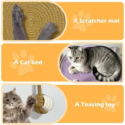 HausPets Tapis Griffoir en Corde de Coton pour Chat HausPets Tapis Griffoir en Corde de Coton pour Chat
