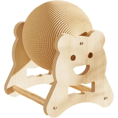 HausPets Griffoir en Sisal avec Base en Bois HausPets Griffoir en Sisal avec Base en Bois