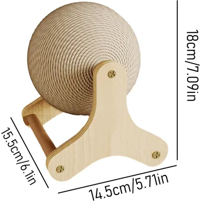 HausPets Griffoir en Sisal avec Base en Bois HausPets Griffoir en Sisal avec Base en Bois