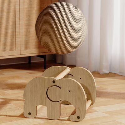 HausPets Rascador de sisal con base de madera