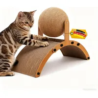 Grattoir chaton herbe à chat, sisal incurvé 35x26x15 cm, protège meubles