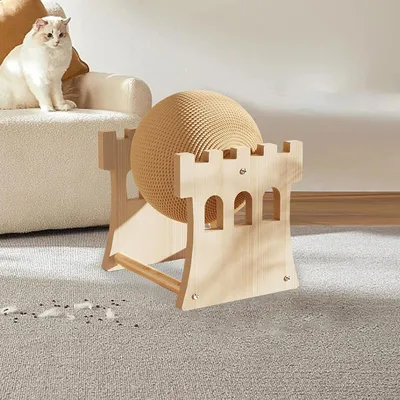 HausPets Balle à Griffer en Bois pour Chat HausPets Balle à Griffer en Bois pour Chat